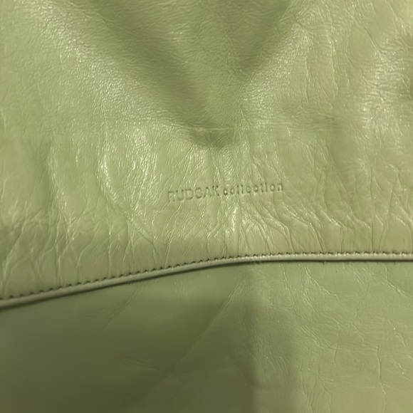 Vintage Rudsak leather tote bag in bright green - Picture 2 of 14